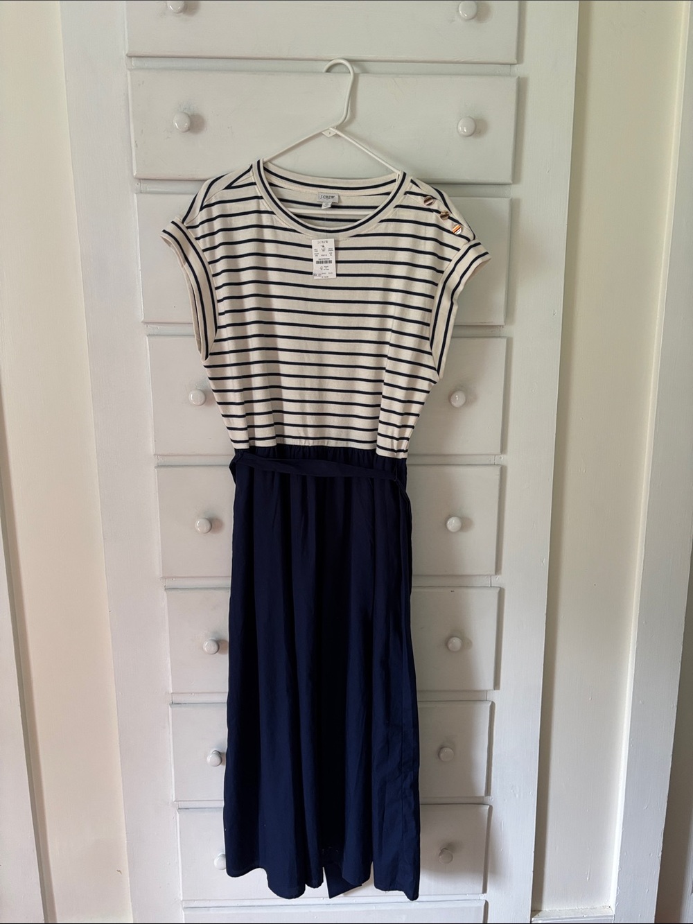 J Crew Striped Sailor Top Navy  Dress